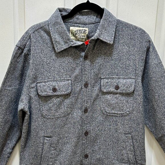 Grayers Men's Cotton Outdoor Shirt Jacket Size M Gray Cold Weather Rated (NEW) - Picture 2 of 13